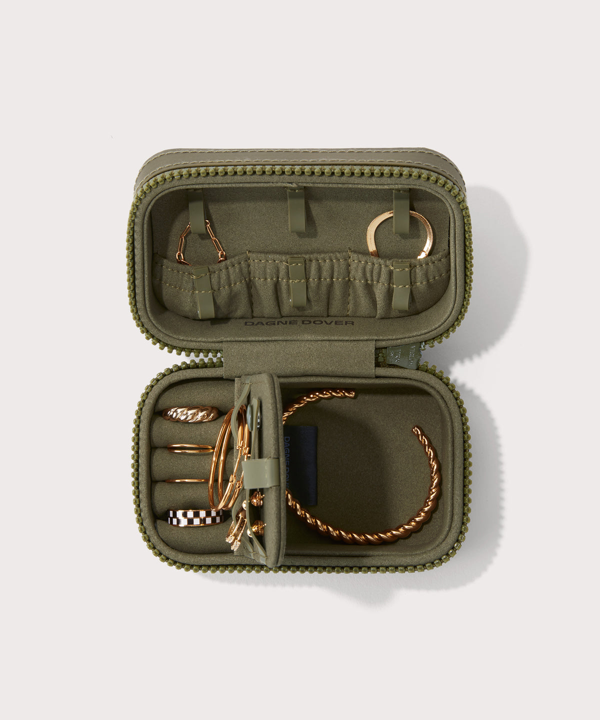 Frankie Jewelry Case in Dark Moss. Small - Image 3